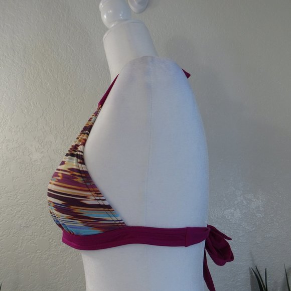 prAna Bikini Top Sz XS String Tie Striped - Picture 4 of 7